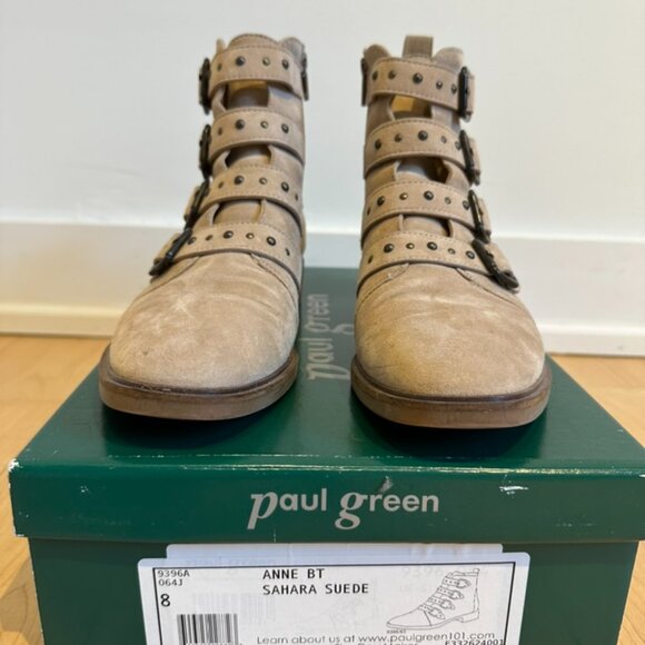 Paul Green "Anne" Suede Ankle Boots, Size 8 - Picture 2 of 7